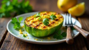 Gegrillte Chayote mit Zitrus