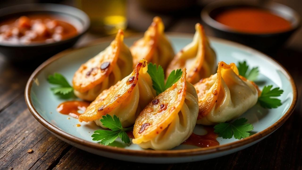 Gegrillte Lamm-Momos