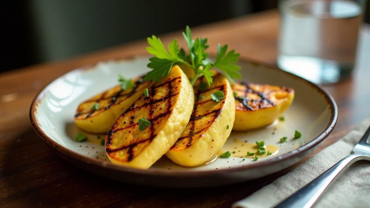 Gegrillte Taro-Wedges