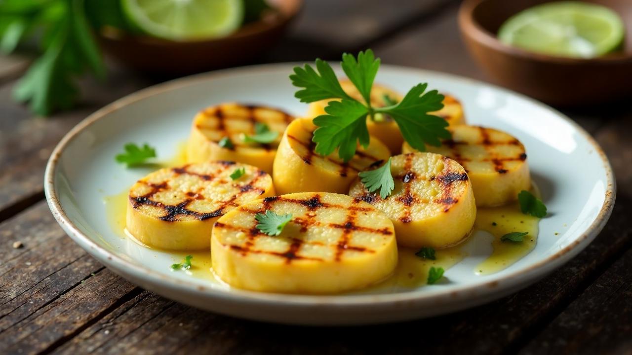 Gegrillter Taro mit Limettensaft