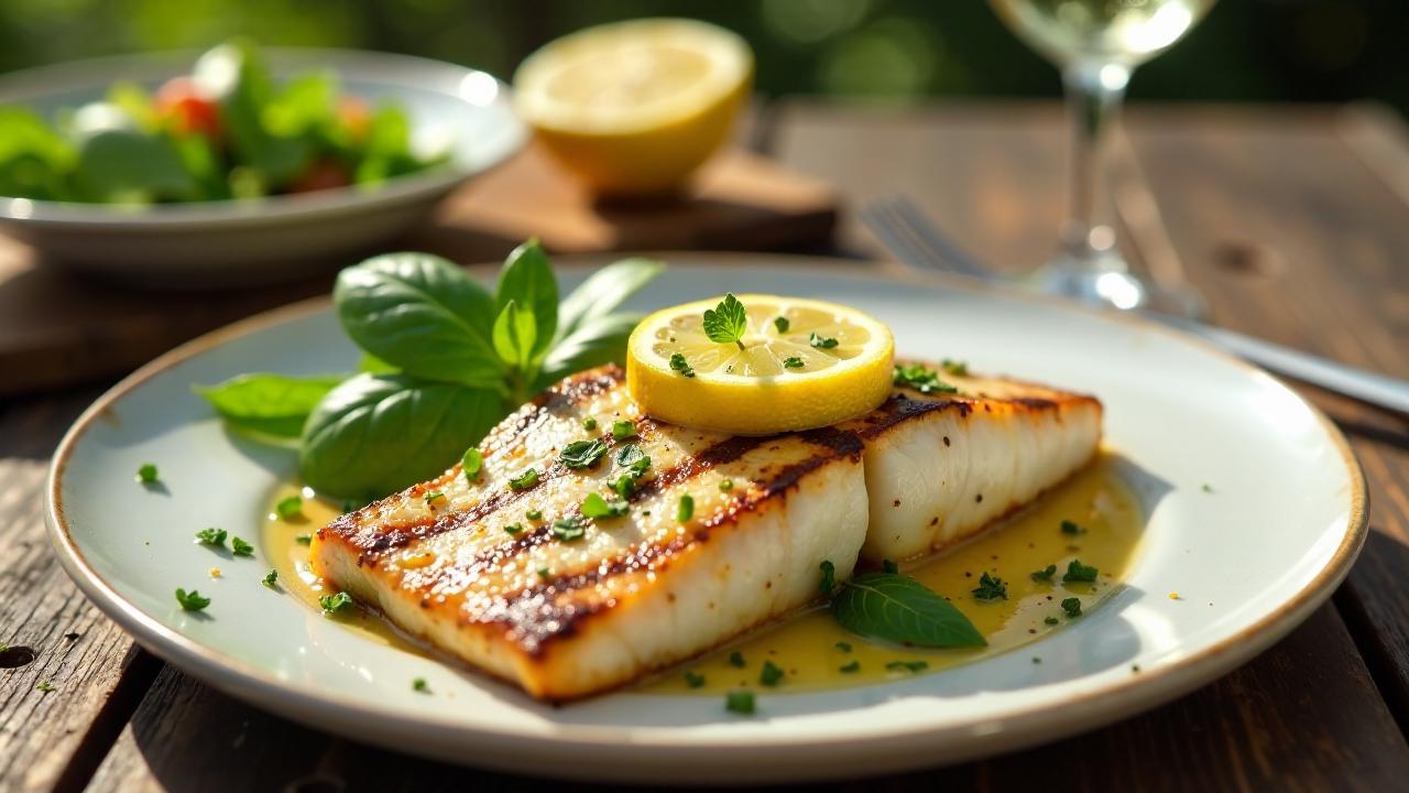 Gegrillter Tilapia mit Zitrone und Kräutern