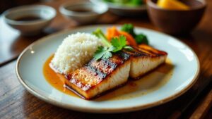 Gegrilltes Miso-Fischfilet