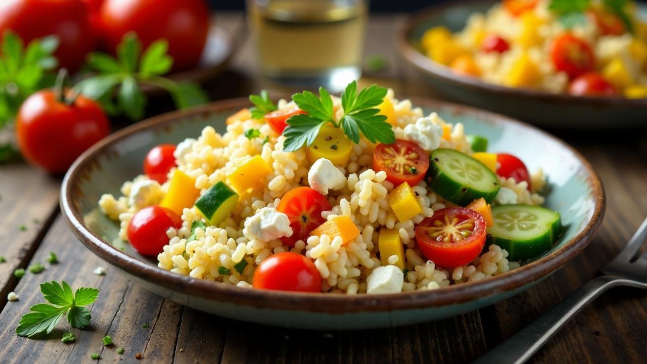 Geretteter Reissalat mit Gemüse