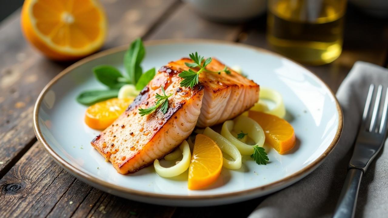 Gerösteter Lachs mit Fenschelsalat