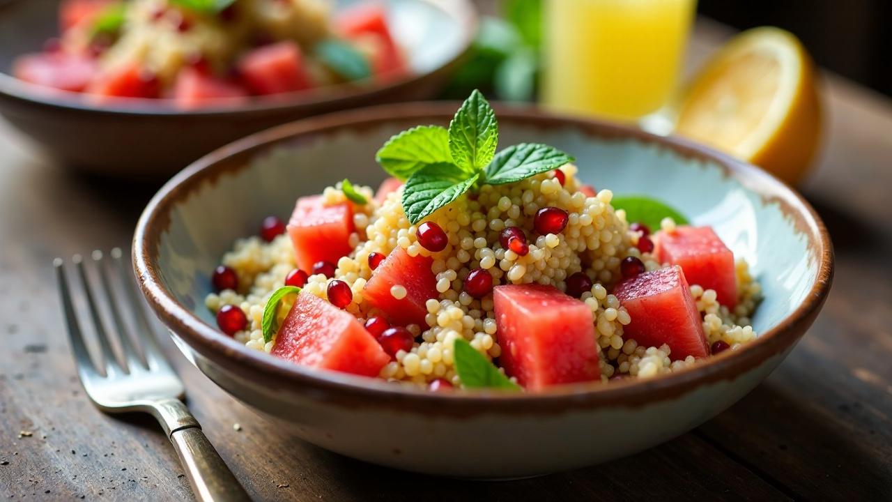 Getreidesalat mit Granatapfel und Minze