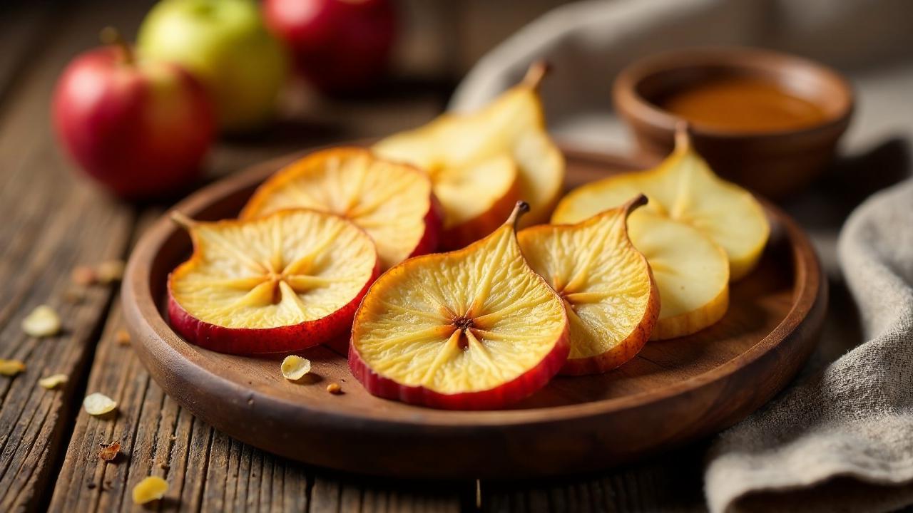 Getrockneter Apfel- und Birnensnack