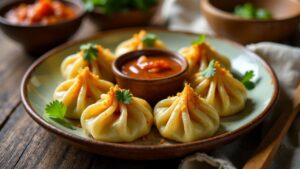 Gewürzte Linsen-Momos