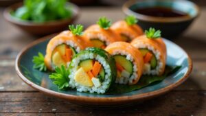 Gimbap - Koreanische Reissushi-Rollen