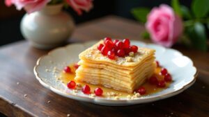 Güllaç: Blätterteigdessert mit Rosensirup