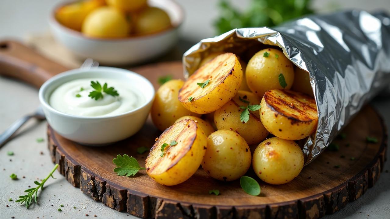 Glutkartoffeln mit Quark-Dip