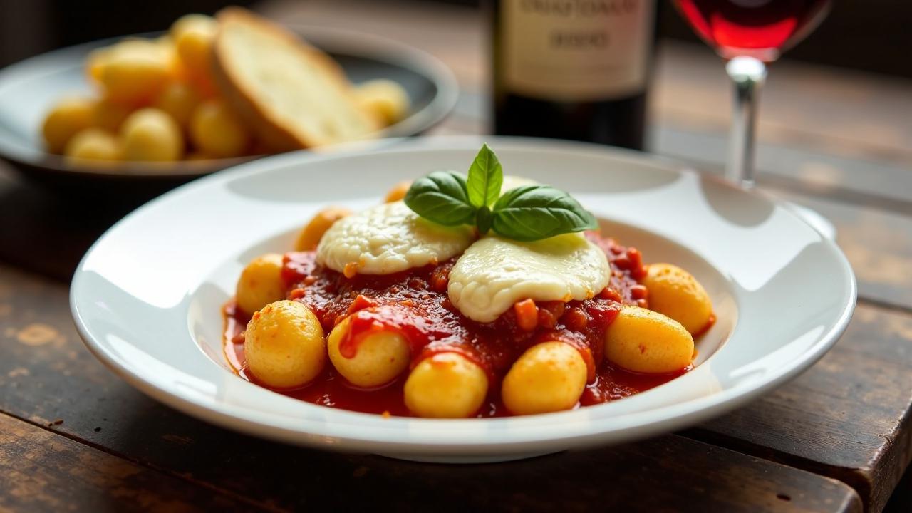 Gnocchi alla Sorrentina (Gnocchi in Tomatensauce und Käse)