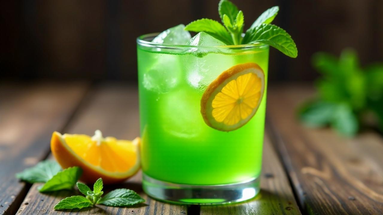 Gnoe – Grüner Cocktail aus Bitter-Orangen