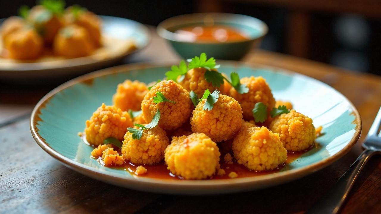 Gobi Manchurian Chaat – Gebratene Blumenkohl-Bällchen mit sojagewürz