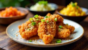 Gochugaru Fried Chicken - Koreanisches Chilipulver-Hähnchen