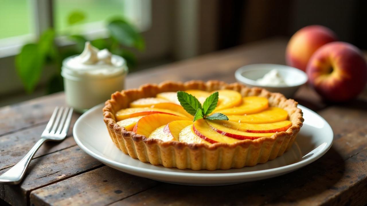 Golden Queen Peach Tart - Pfirsichtart mit Golden Queen Pfirsichen