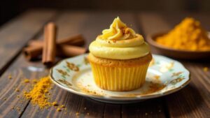 Goldene Milch-Cupcakes