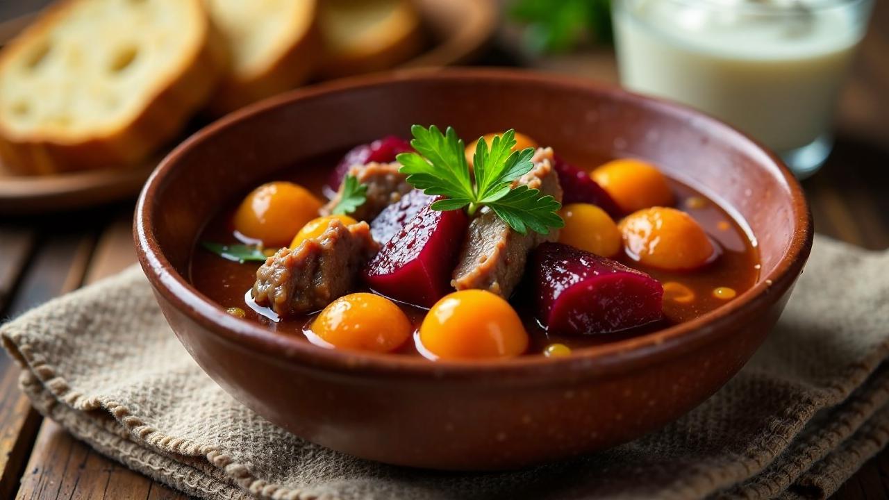 Govurdak: Hammelfleisch mit Rüben und Zwiebeln