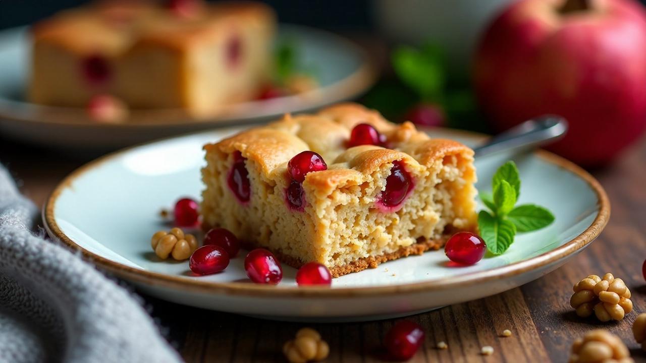 Granatapfel-Walnuss-Blondies