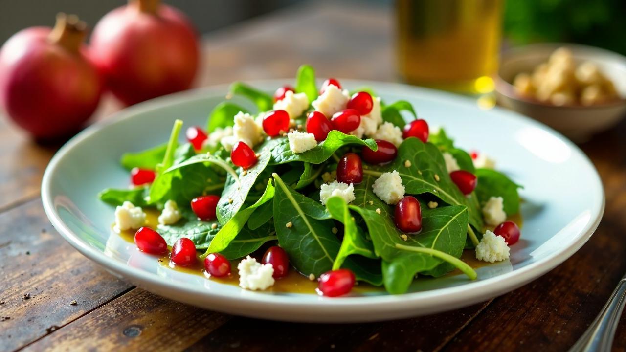 Granatapfel- und Rucola-Salat