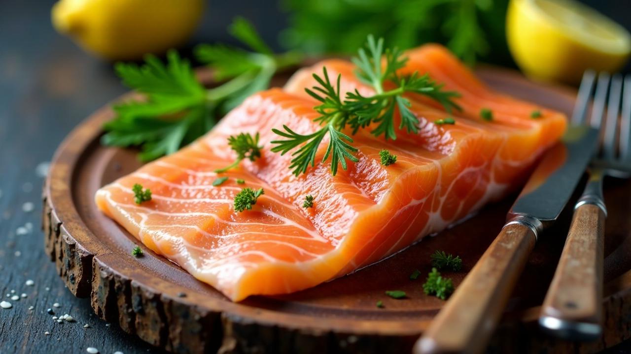 Graved Lachs nach norwegischer Art