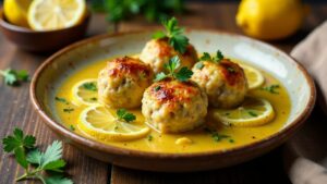 Greek Meatballs in Lemon Sauce