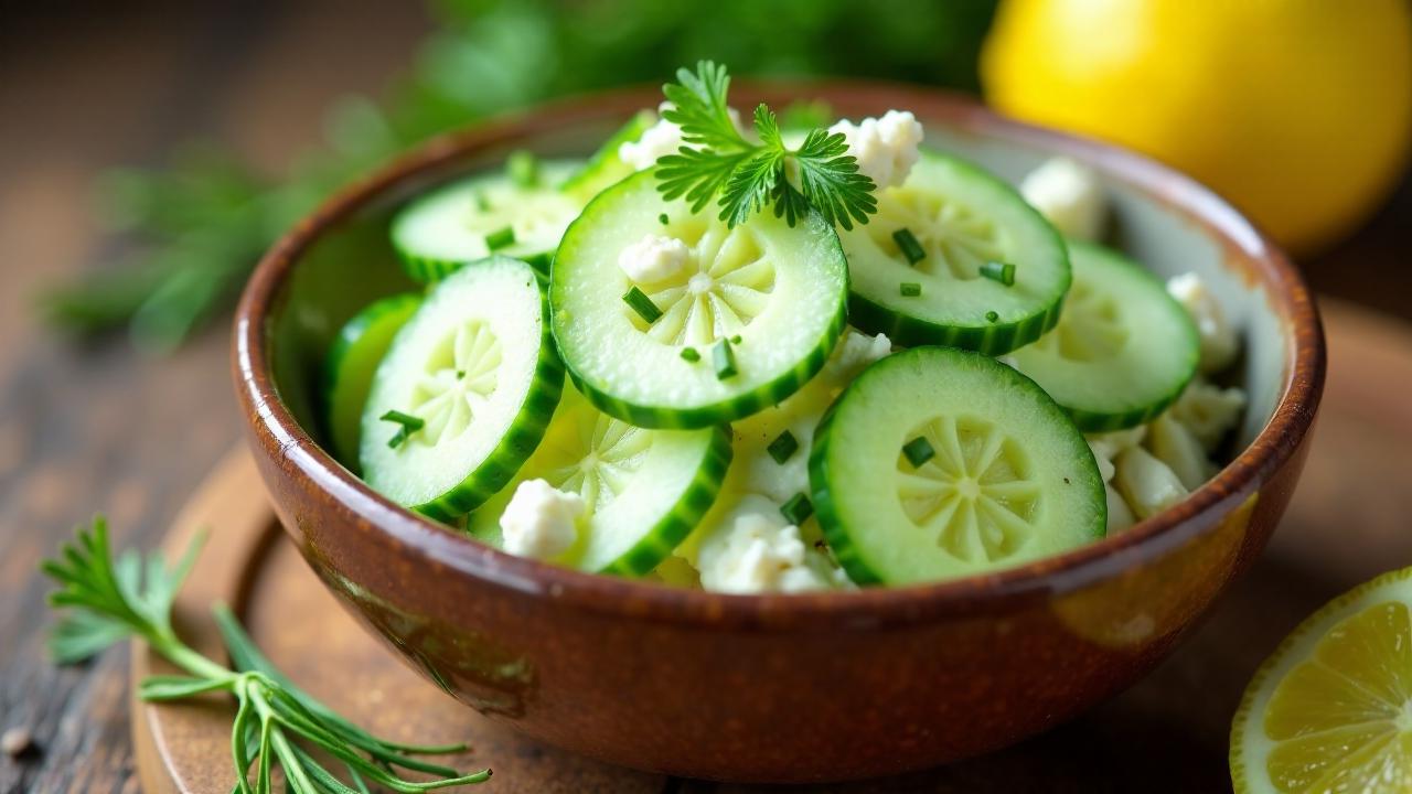 Grieķu salad: Gurken-Joghurt-Salat