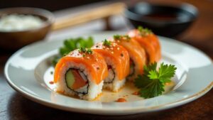 Grilled Salmon Roll (gegrillte Lachs-Rolle)