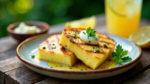 Grilled Taro with Herb Butter