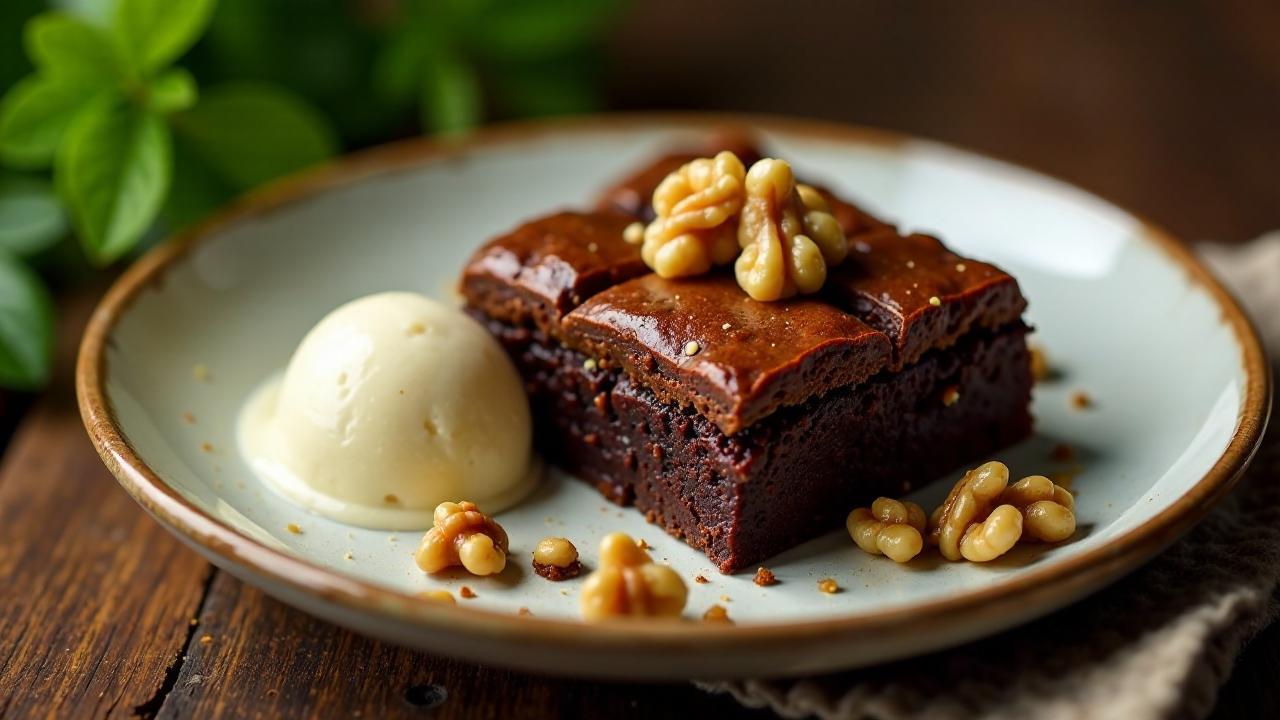 Grillen-Brownies mit Walnüssen