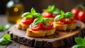 Grillen-Tomaten-Bruschetta