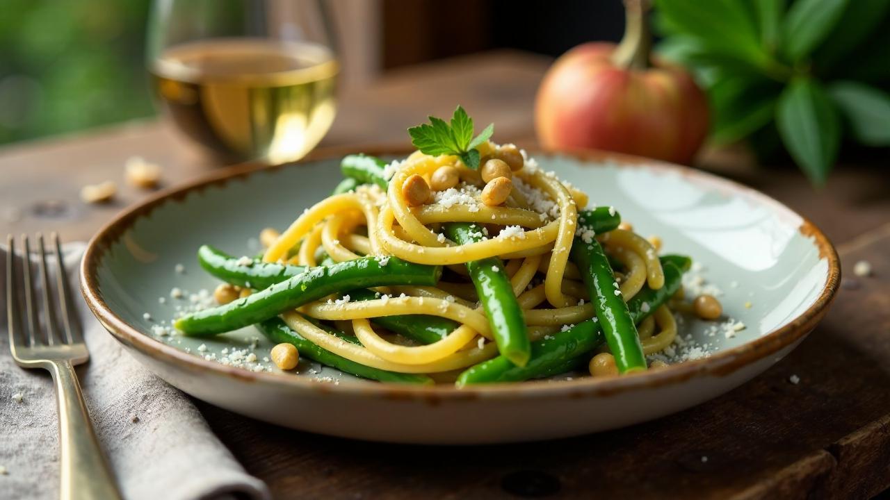 Grüne Bohnen-Pasta