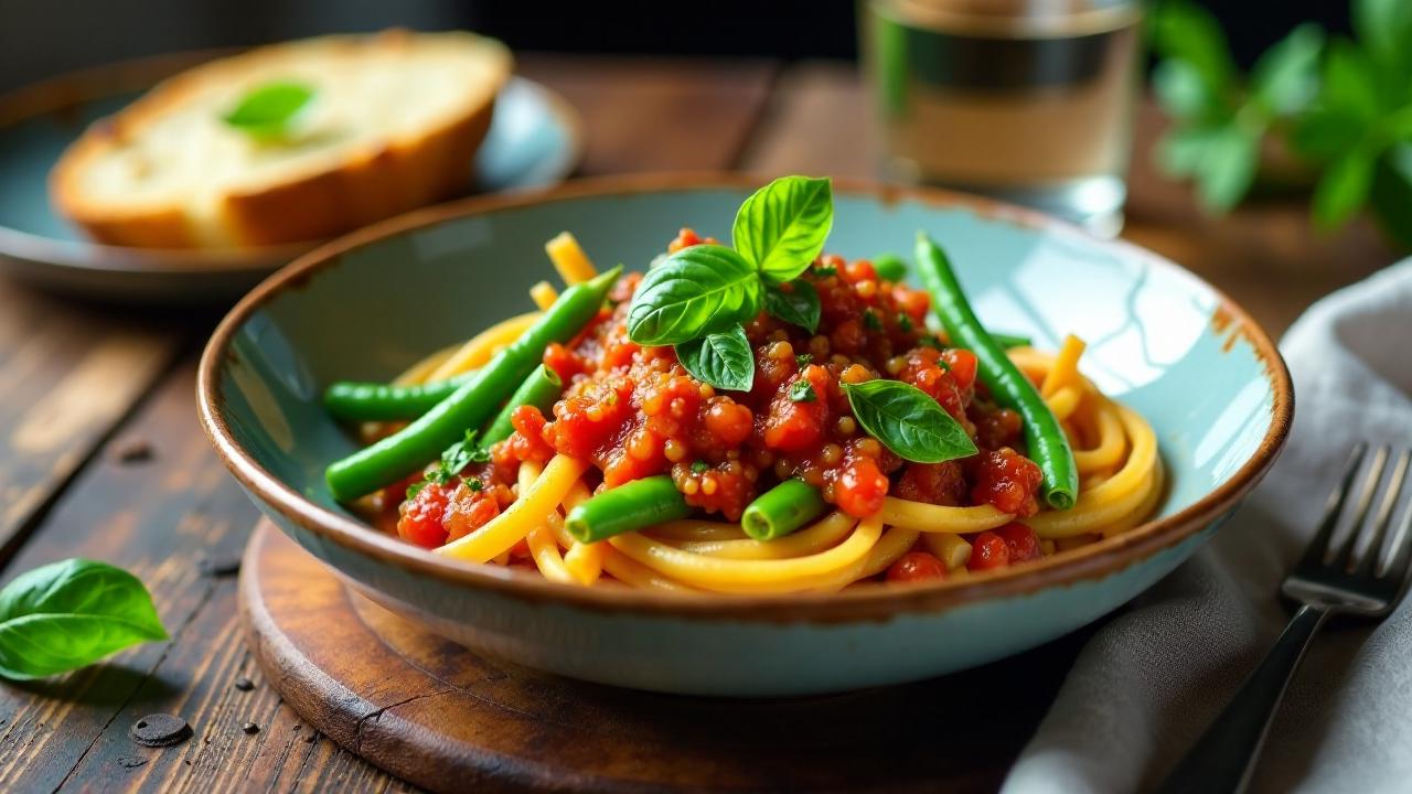 Grüne Bohnen in Tomatensauce