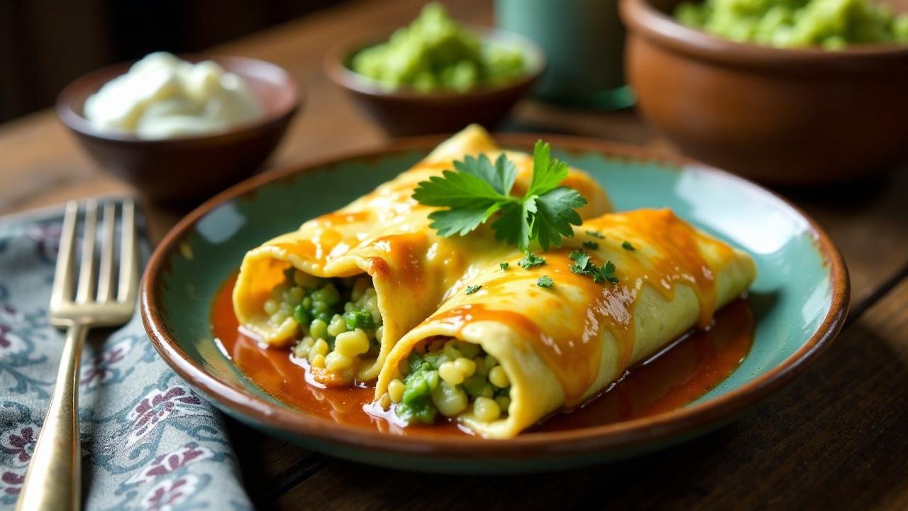 Grüne Enchiladas mit Hähnchen