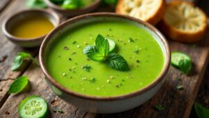 Grüne Gazpacho-Suppe