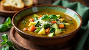 Grüne Minestrone mit Pesto