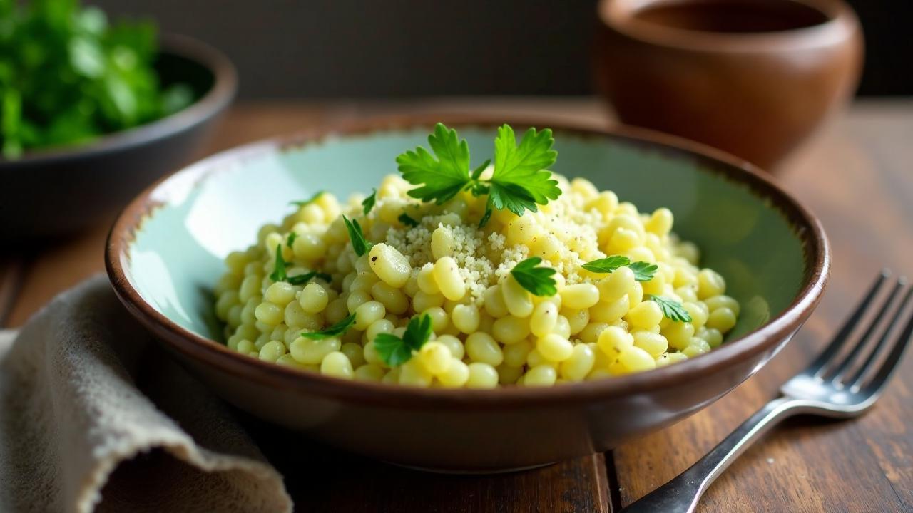 Grünkernrisotto mit bayerischem Käse