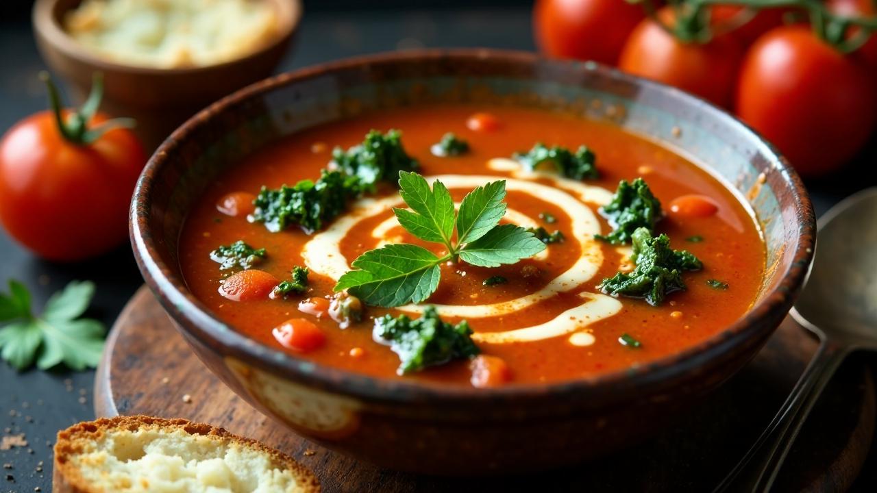 Grünkohl-Tomatensuppe