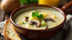 Grybų Bulvinės Sriuba - Kartoffelsuppe mit Pilzen