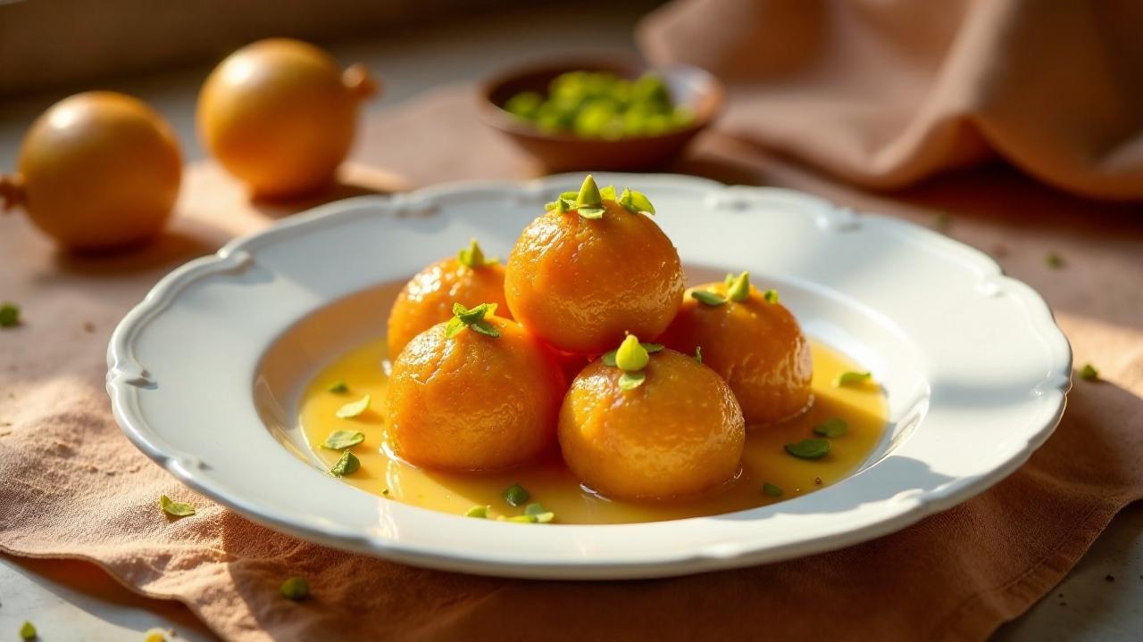 Gulab Jamun (frittierte Milchbällchen)