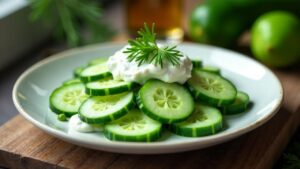 Gurkensalat mit Dill-Dressing