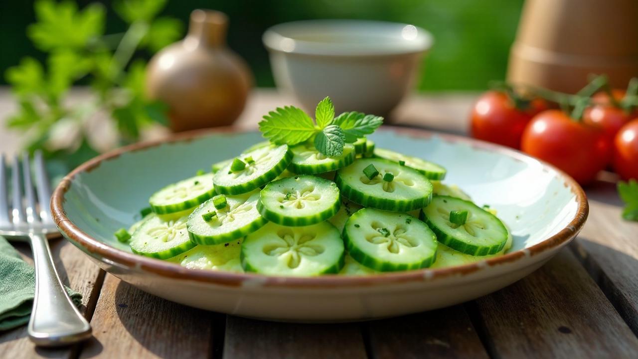 Gurkensalat mit Frankfurter Grüner Soße