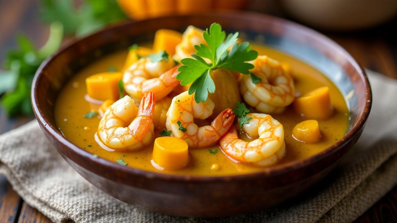 Guyanese Pumpkin and Shrimp Dish