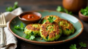 Guyanese Saheena (Spinach Fritters)