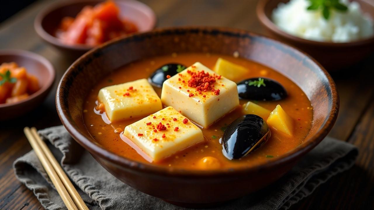 Haemul Sundubu Jjigae - Meeresfrüchte-Soft-Tofu-Eintopf