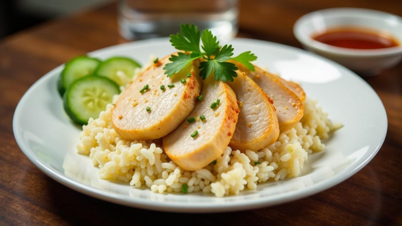 Hainanese Chicken Rice - Duftreis mit Hühnerbrust