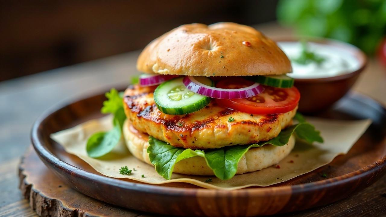 Halloumi-Burger mit Pita