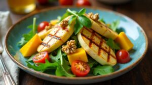 Halloumi-Mango-Salat