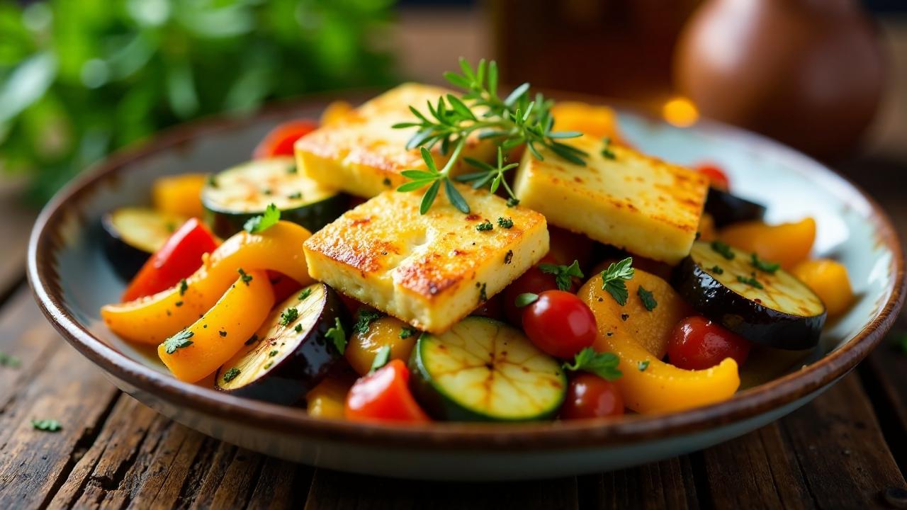 Halloumi-Pfanne mit Gemüse