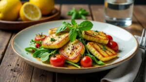 Halloumi-Rucola-Pfanne