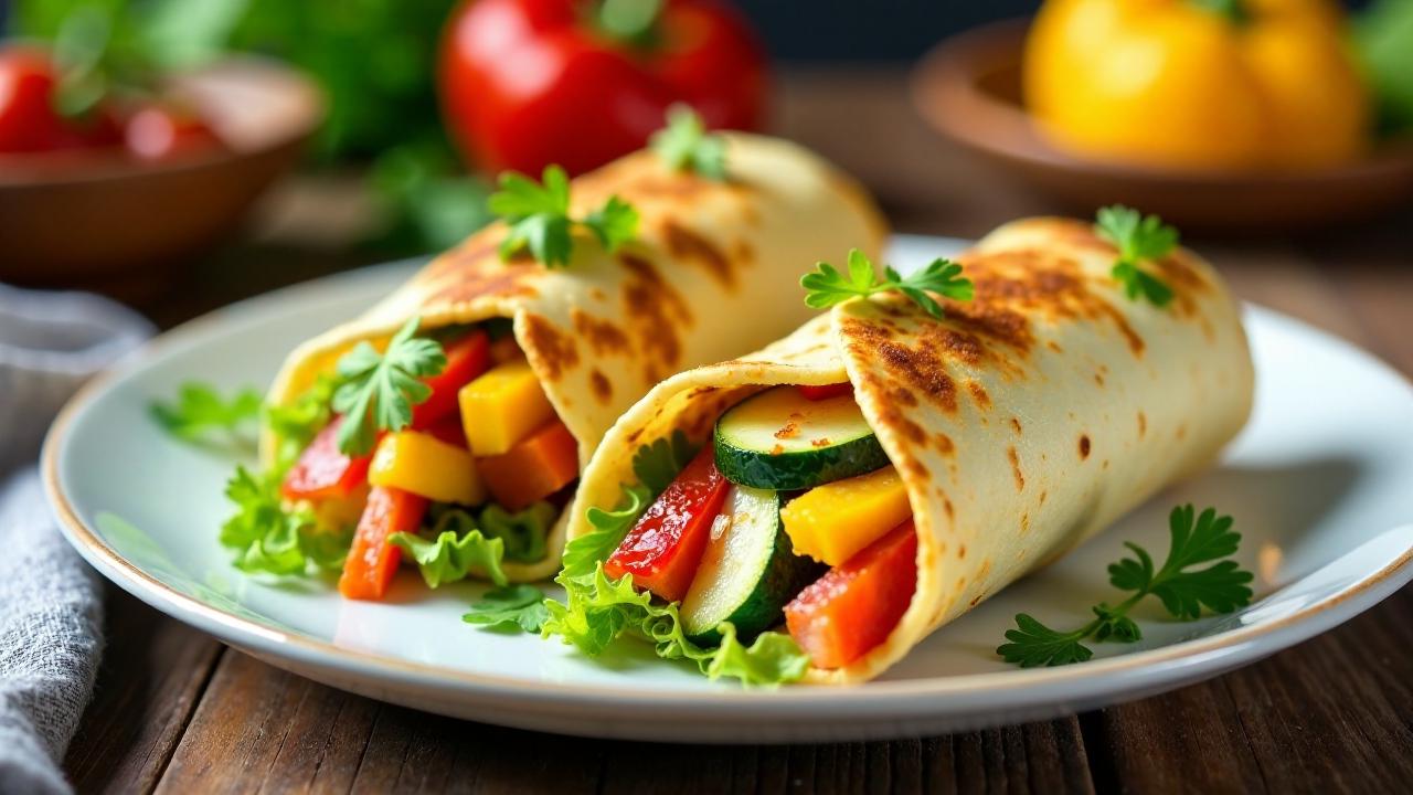 Halloumi-Wrap mit Gemüse